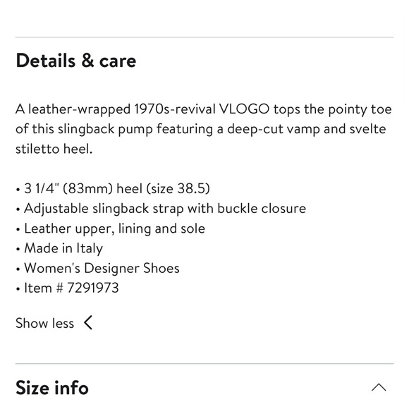 Valentino Leather V Logo Slingback Sandals Size 37.5 ♥️ - Picture 12 of 12